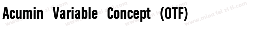 Acumin Variable Concept (OTF) Extra字体转换